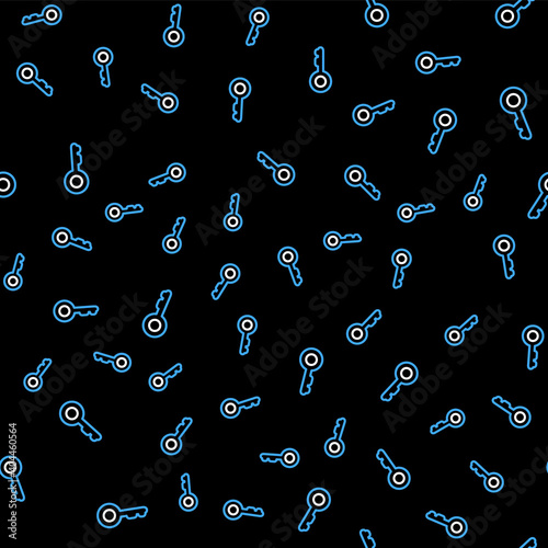 Line Diamond icon isolated seamless pattern on black background. Jewelry symbol. Gem stone. Vector.