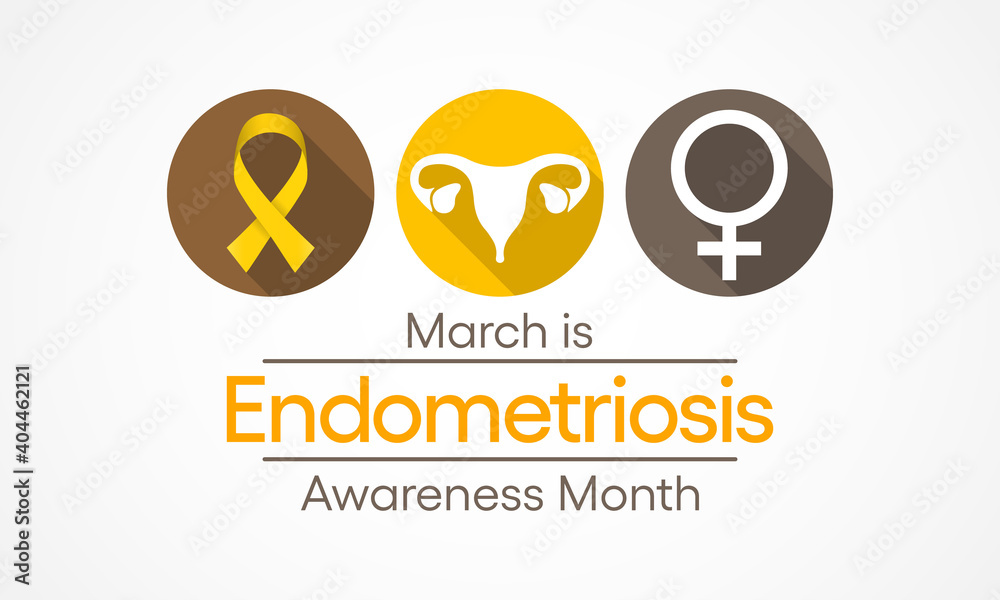 Vector illustration on the theme of Endometriosis awareness month observed each year during March. Endometriosis is a painful condition where endometrial tissue grows outside the uterus. Vector illustration on the theme of Endometriosis awareness month observed each year during March. Endometriosis is a painful condition where endometrial tissue grows outside the uterus.