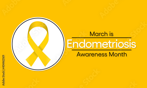 Vector illustration on the theme of Endometriosis awareness month observed each year during March. Endometriosis is a painful condition where endometrial tissue grows outside the uterus.