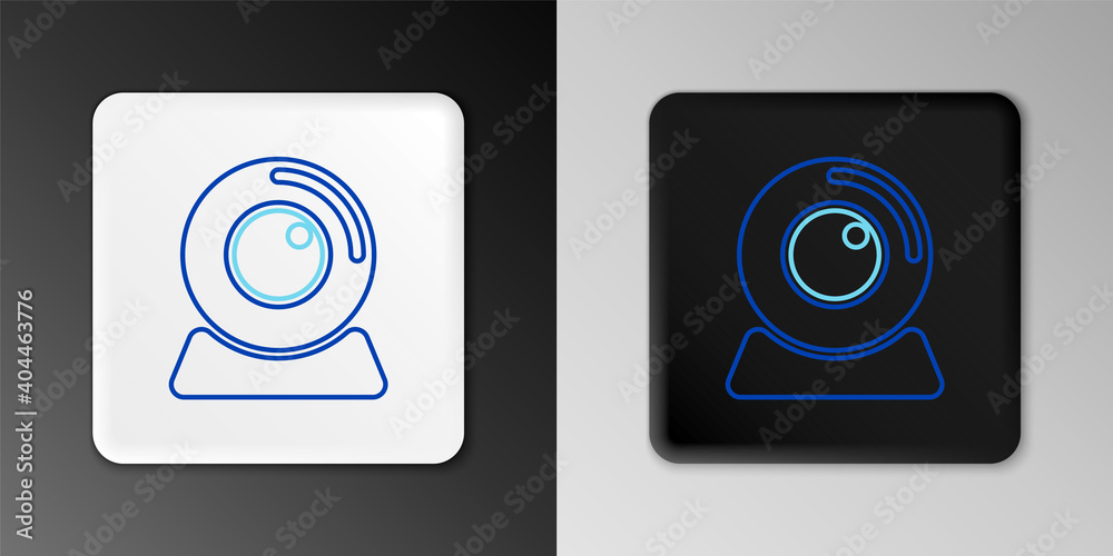 Line Web camera icon isolated on grey background. Chat camera. Webcam icon. Colorful outline concept. Vector. Line Web camera icon isolated on grey background. Chat camera. Webcam icon. Colorful outline concept. Vector.