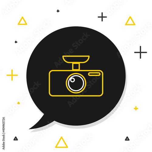 Line Car DVR icon isolated on white background. Car digital video recorder icon. Colorful outline concept. Vector.