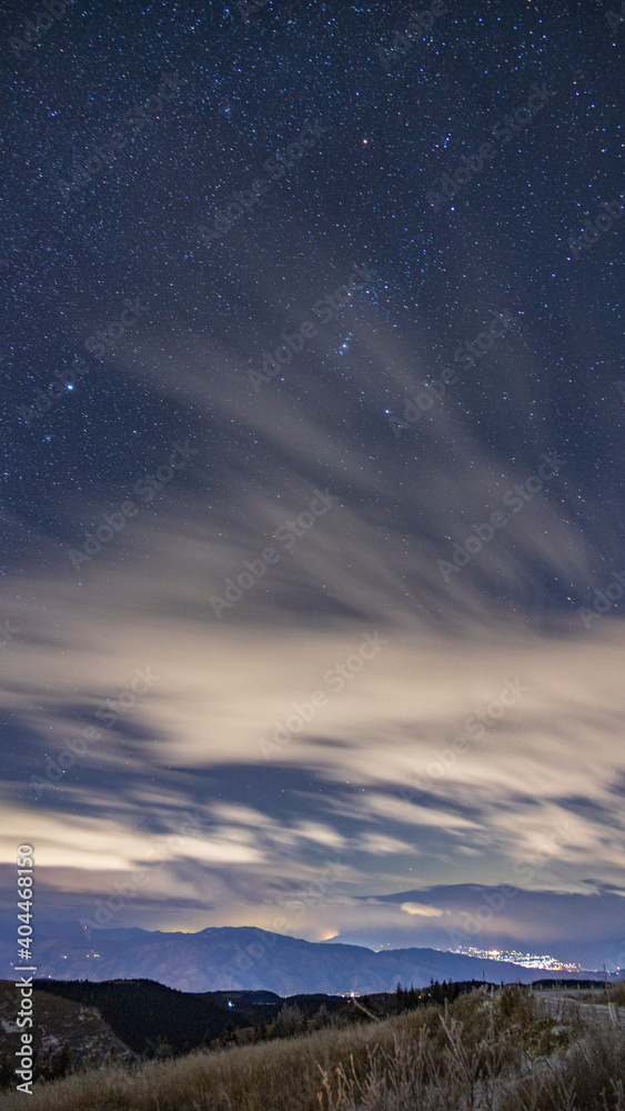 冬　霧ヶ峰　星空