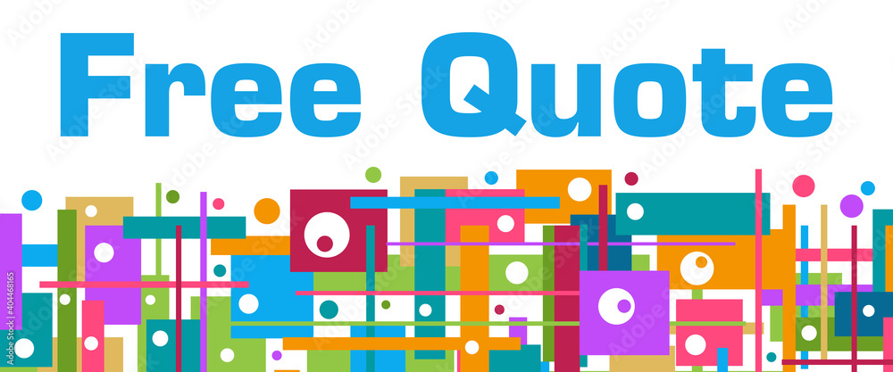 Free Quote Colorful Random Squares Bottom Background Text 