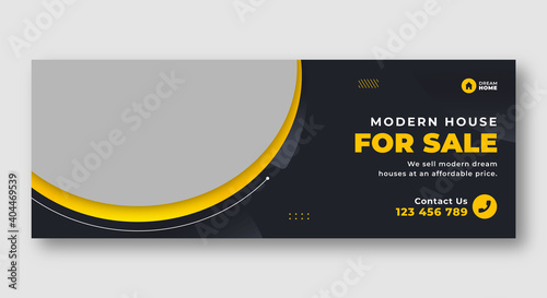 Real estate social media facebook cover web banner template