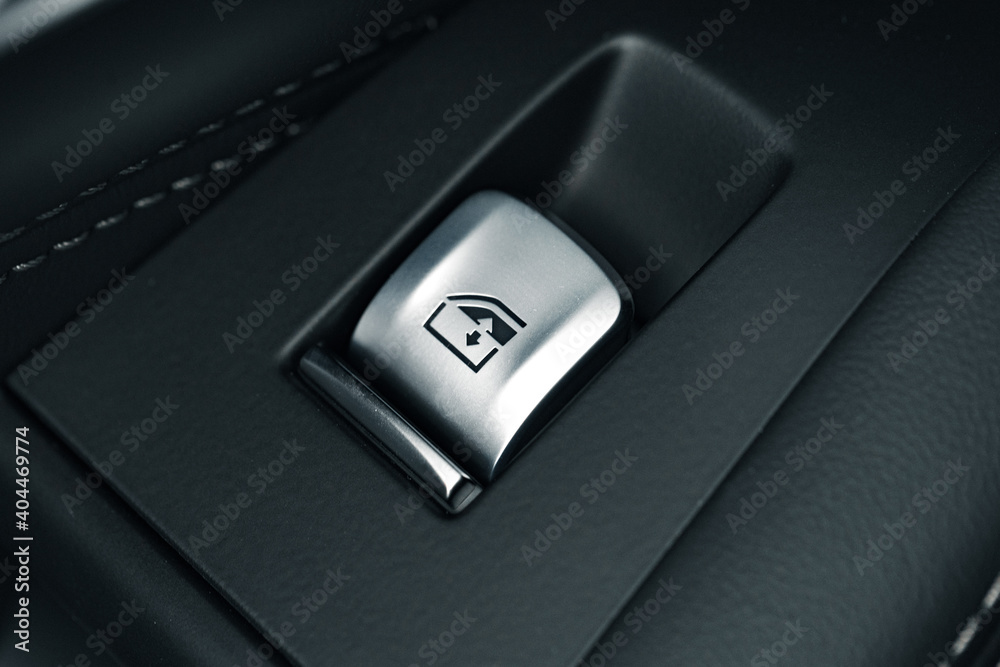 Εκτύπωση καμβά Window lifter button in a luxury car