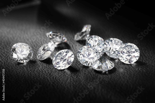 Beautiful luxury diamonds on black backgrounds