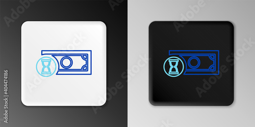 Line Fast payments icon isolated on grey background. Fast money transfer payment. Financial services, fast loan, time is money, cash back concept. Colorful outline concept. Vector.