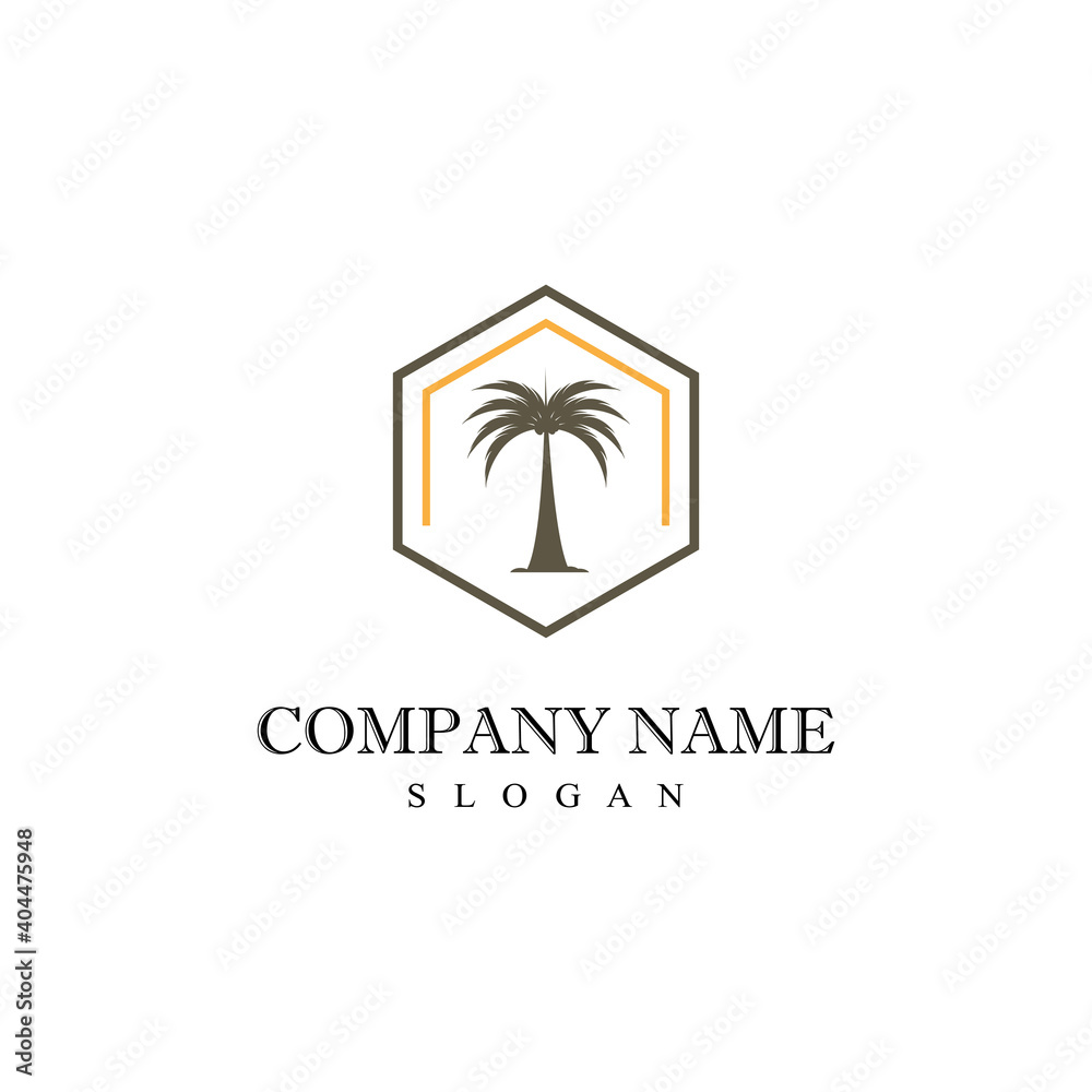 Palm tree summer logo template vector illustration Palm tree summer logo template vector illustration