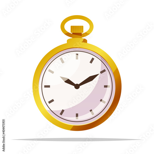 Pocket watch vector isolated illustration