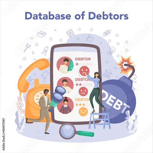 Debt collector online service or platform. Collecting agency looking
