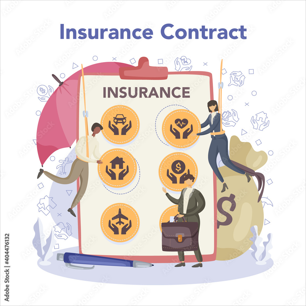 Insurance agent concept. Idea of security and protection of property