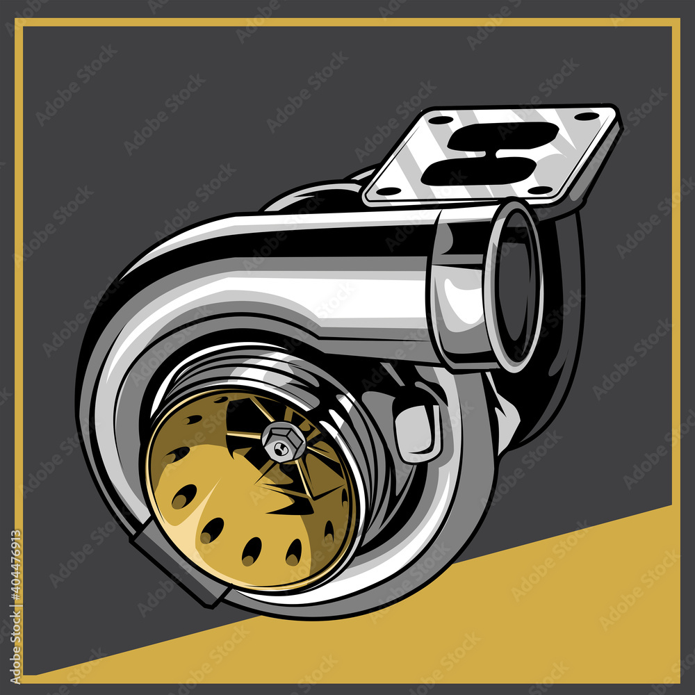 Fotografija turbo illustration eps10 logo design vector