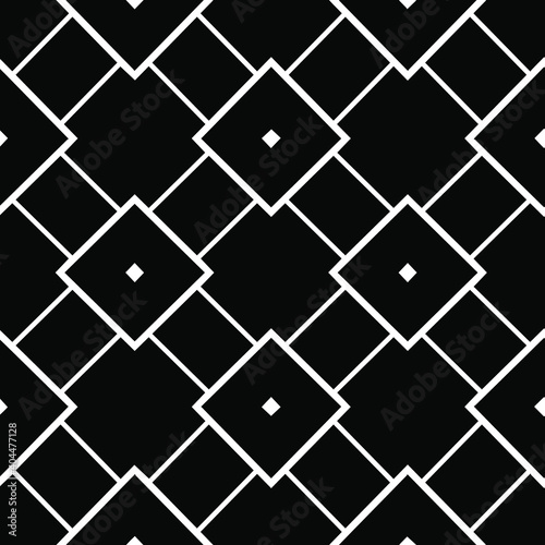  Black and white texture. Abstract seamless geometric pattern. 