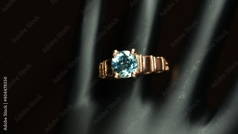 silver ring with natural gemstones on the black hand silver ring with natural gemstones on the black hand
