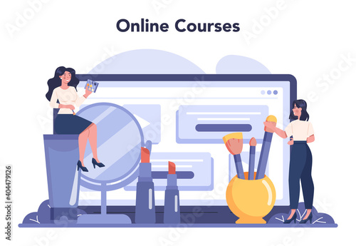Visagiste online service or platform. Beauty center service concept