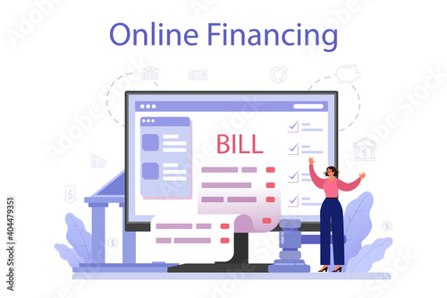 Bankruptcy online service or platform. Financiall crisis with falling