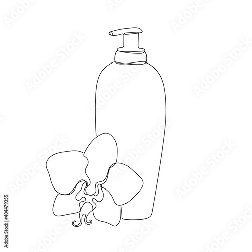 Abstract image of a massage oil on white.