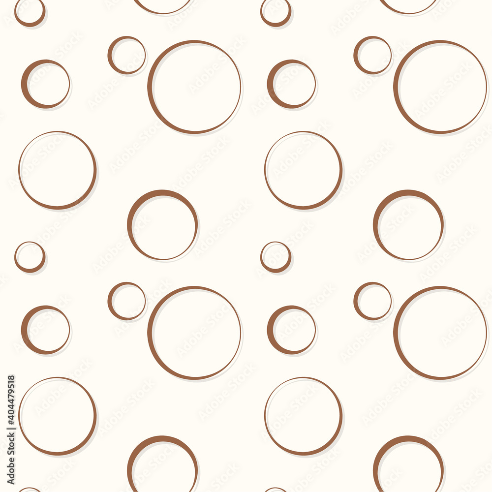 Vector seamless pattern. Decorative texture with circles and bubble.