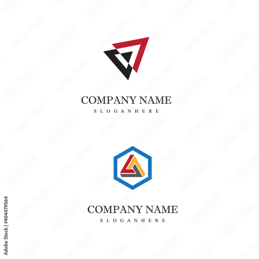 Triangle Logo Template vector icon illustration design Triangle Logo Template vector icon illustration design