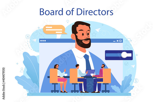 Directors board concept. Business planning and development