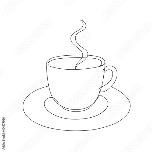 Abstract image of a hot tea on white.