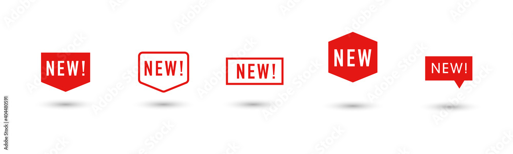 Fototapeta premium Set of New tag icon, label ang sticker.