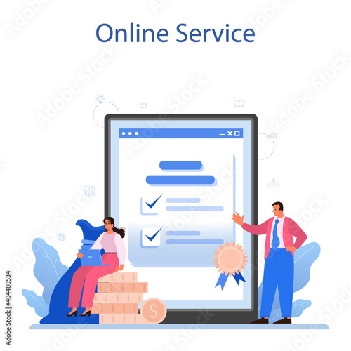 New company registration online service or platform. Business
