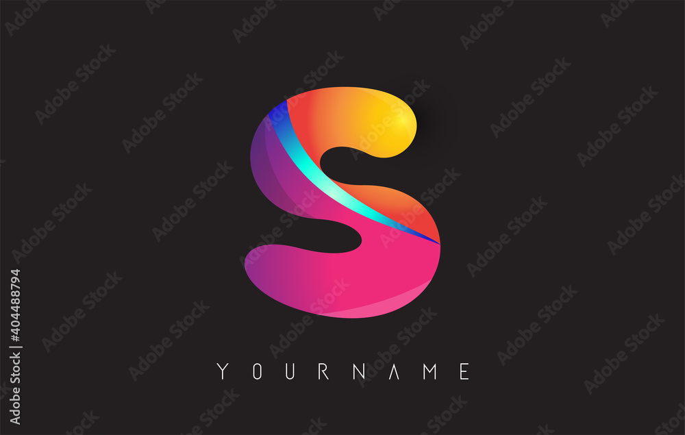 Letter S logo with gradient color design. Business card templates. Letter S vector Illustration. Letter S logo with gradient color design. Business card templates. Letter S vector Illustration.