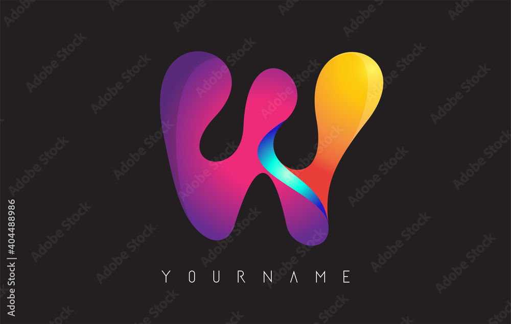 Letter W logo with gradient color design. Business card templates. Letter W vector Illustration. Letter W logo with gradient color design. Business card templates. Letter W vector Illustration.