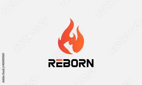 Fire icons, flame logo, sports shoes company logo
