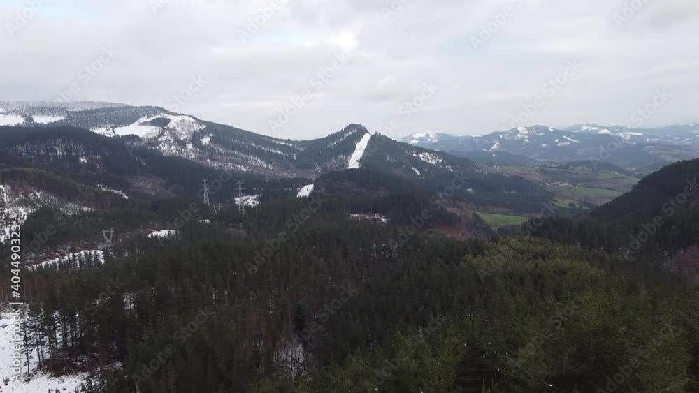 hills covered in snow in winter hills covered in snow in winter