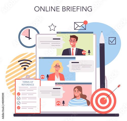 Website creation online service or platform. Process of website