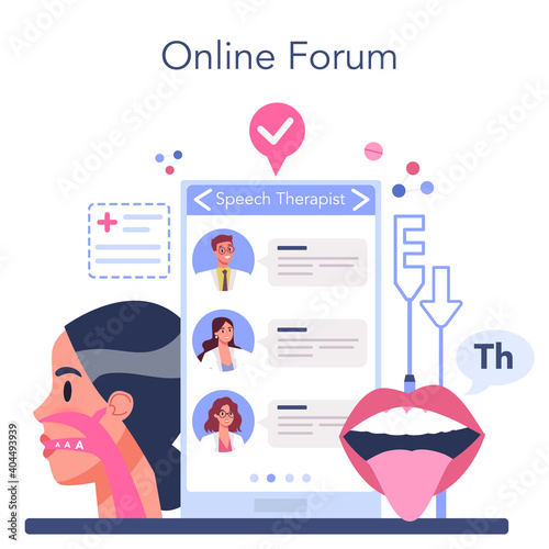 Speech therapist online service or platform. Didactic correction