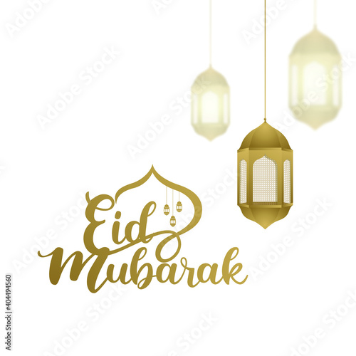 Happy Eid Mubarak background template for the celebration of Muslim community