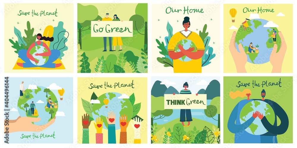 Earth day concept. Human hands holding floating globe in space. Save our planet. Flat vector isolated illustration. Earth day concept. Human hands holding floating globe in space. Save our planet. Flat vector isolated illustration.