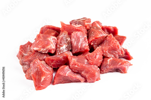Heap of raw chopped beef is...