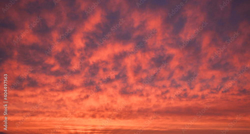 sky with red clouds