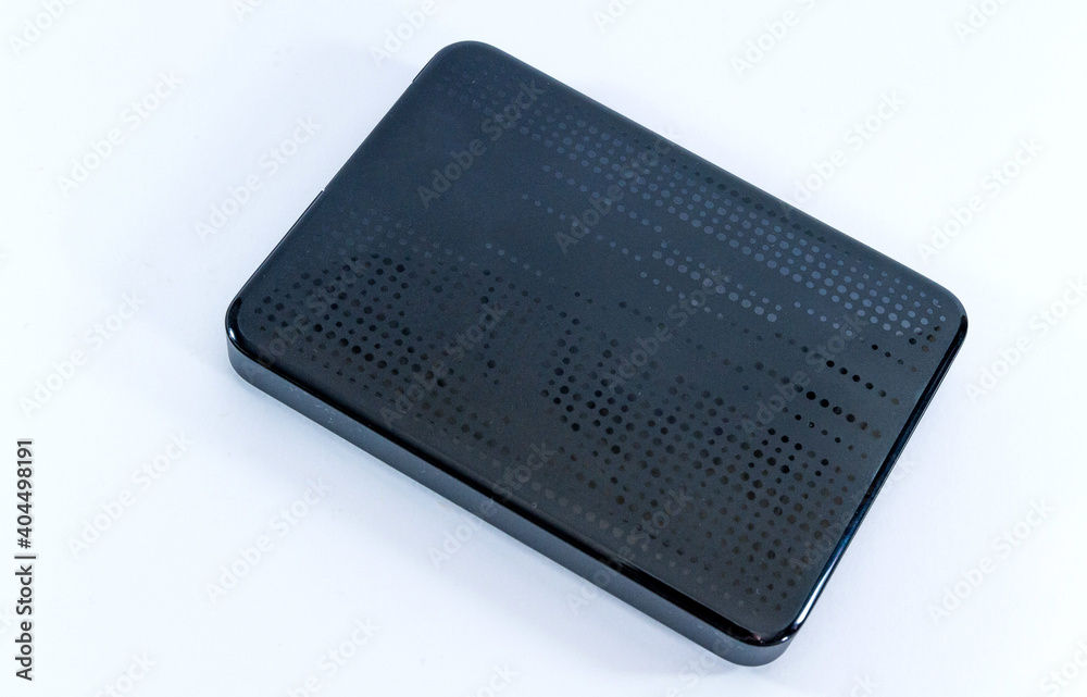 External black hard drive, isolated on white External black hard drive, isolated on white