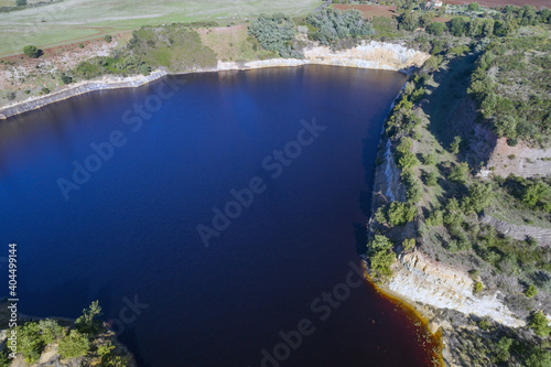 Lakes of sulphatic or solfatara in Pomezia. Millennia of history near Rome. Sulfide lakes