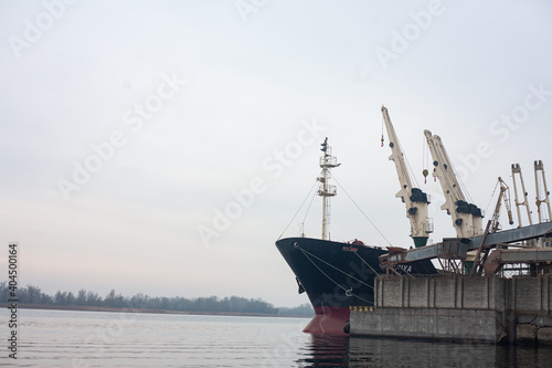 the ship in the harbor