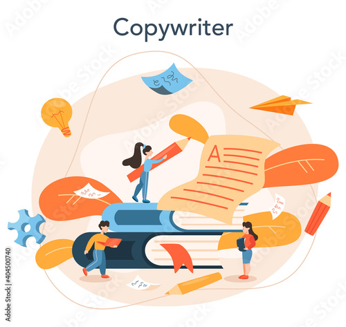 Copywriter concept. Idea of writing texts, creativity and promotion