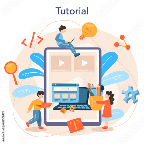 Front-end development online service or platform. Website