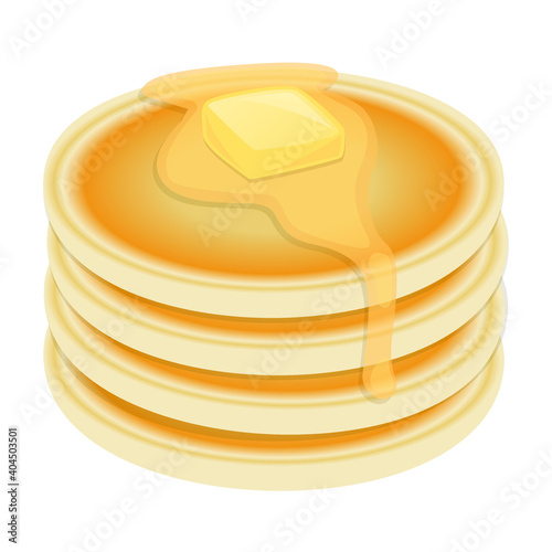 Pancakes Food Vector Design. Breakfast Nutrition Art Illustration. Morning  Fresh Product Traditional. 