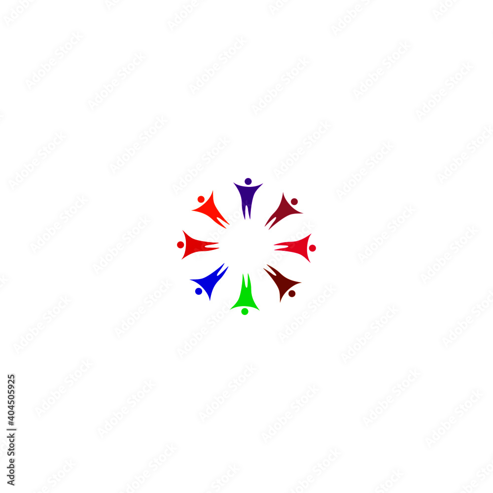 People circle abstract art, clipart, sign, symbol, artwork isolated on white People circle abstract art, clipart, sign, symbol, artwork isolated on white