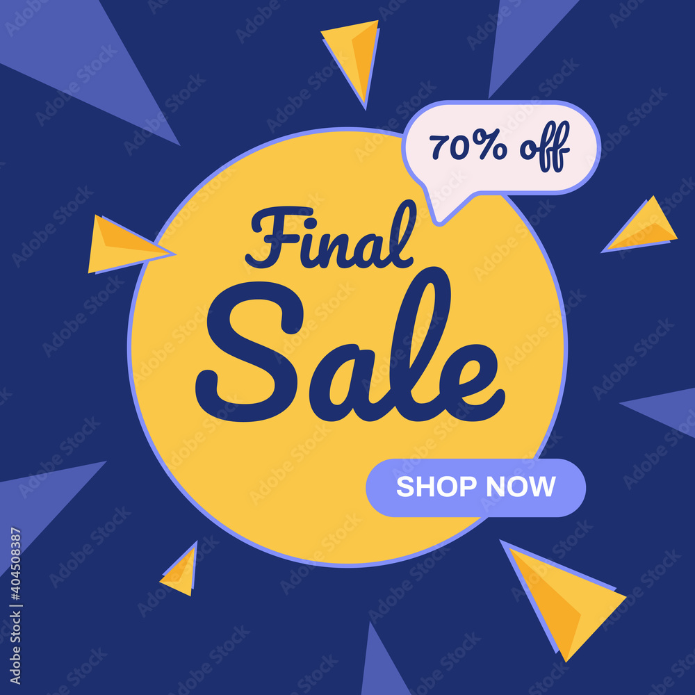 Final sale promotion banner design. Discount abstract advertising poster layout. Final sale promotion banner design. Discount abstract advertising poster layout.