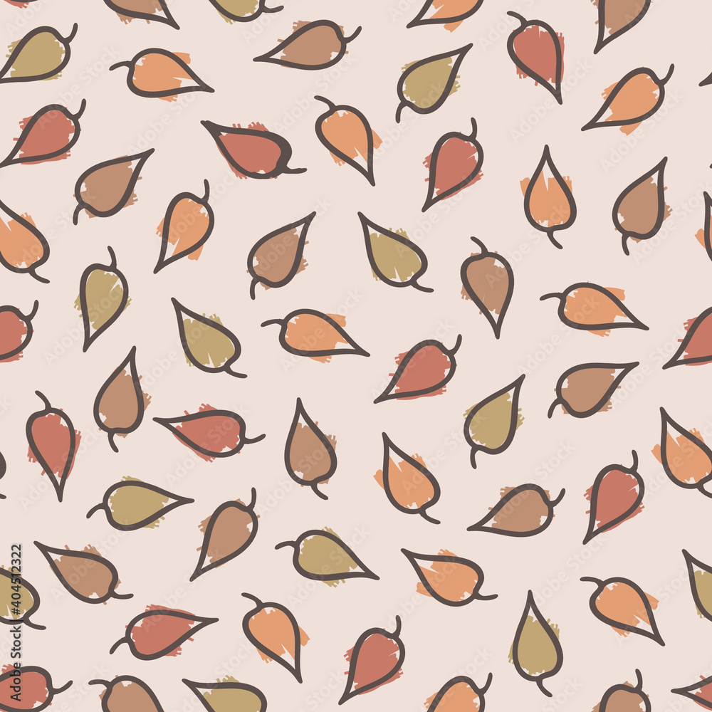 Seamless repeating pattern of leaves Seamless repeating pattern of leaves