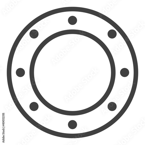 Lens filter logo icon or illustration with ouline stroke style vector design. great use for web, mobile app, pattern, design, etc.