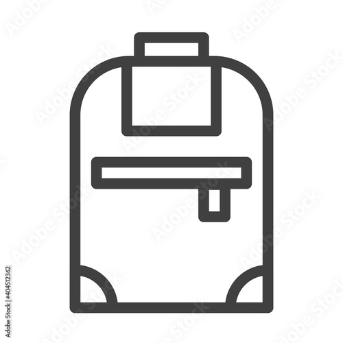 camera backpack equipment icon, logo or illustrationwith ouline stroke style vector design. great for web, pattern, mobile app, pattern, design etc.