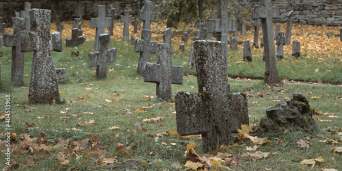 Bauernfriedhof auf dem Gelaende des verfallenen Brigittenkloster photo