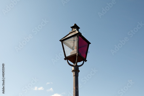 old street lamp on sky background